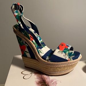 Brand New Jessica Simpson multi color wedges